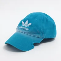 バレンシアガ×アディダス 723749 コットン キャップ ブルー