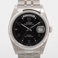 チュードル プリンス デイトデイ 76200 SS AT 黒文字盤