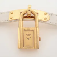 エルメス ケリーウォッチ GP×革 QZ シャンパン文字盤