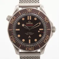 オメガ シーマスター コーアクシャル 007リミテッドエディション 210.90.42.20.01.001 TI AT ブラウン文字盤