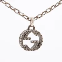 グッチ インターロッキングG アラベスク 925 ネックレス シルバー