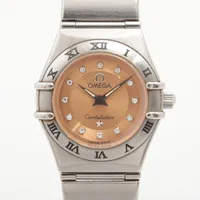 オメガ コンステレーション 1564.65 SS QZ オレンジ文字盤