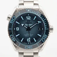 オメガ シーマスター プラネットオーシャン 600 コーアクシャル マスタークロノメーター 215.30.40.20.03.002 SS AT 青文字盤