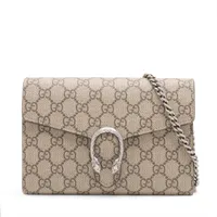 グッチ GGスプリーム ディオニュソス PVC チェーンウォレット ベージュ