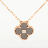 VINTAGE★ パピヨン シェル ピアス★ABランク ヴァンクリーフ&アーペル ラッキーアルハンブラ パピヨン シェル