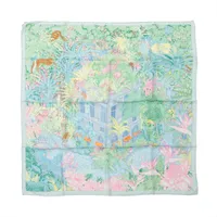 美品 可愛い マルチカラー エルメス スカーフ カレ90 フォーブルトロピカル エルメス カレ90 Faubourg Tropical フォーブル トロピカル