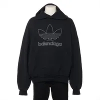 バレンシアガ×アディダス コットン パーカー 22年 ブラック