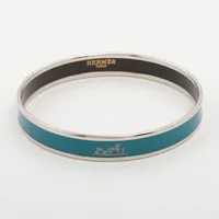 エルメス エマイユPM GP バングル ゴールド×ブルー Aランクの