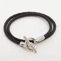 ニック　美品　エルメス　グレナン　ブレスレット　ブラック　箱付き エルメス グレナン H アッシュ ブレスレット ヴォースイフト