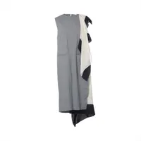 サカイ ポリエステル ノースリーブワンピース 21SS 1 グレー