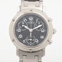 エルメス クリッパー CL1.310 SS QZ 黒文字盤