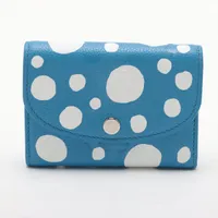 ヴィトン×草間彌生 モノグラム アンプラント ポルトモネロザリ M81984 コインケース ブルー