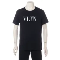 ヴァレンティノ VLTNロゴ コットン Tシャツ ブラック