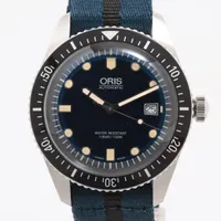 オリス ダイバーズ65 01 733 7720 4055-07 5 21 28FC SS×ナイロン AT 青文字盤