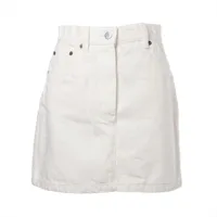 プラダ トライアングルロゴ コットン スカート 23年 40 ホワイト
