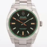 ロレックス ミルガウス 116400GV SS AT 黒文字盤
