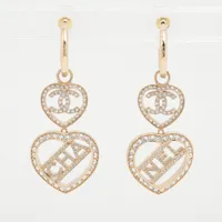シャネル ココマークピアス パール×ゴールド Bランク ch9824bf CHANEL シャネル ココマーク ピアス パール×ゴールド 03P B