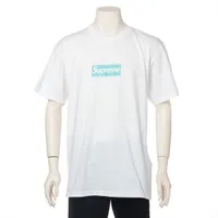 シュプリーム×ティファニー ボックスロゴ コットン Tシャツ ホワイト