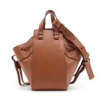 ロエベ ハンモック ドローストリングミニ レザー 2WAYショルダーバッグ ブラウン