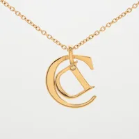 クリスチャンディオール CDロゴ GP×フェイクパール ネックレス