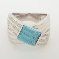 ノンブランド ブルートパーズ ダイヤ Pt900