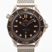 オメガ シーマスター コーアクシャル 007リミテッドエディション 210.90.42.20.01.001 TI AT ブラウン文字盤