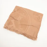 エルメス ニューリブリス カシミヤ×シルク ストール ブルー A