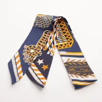 エルメス ツイリー EPAULETTES DE GALA 式典肩章 シルク スカーフ ネイビー