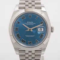 ロレックス デイトジャスト 126300 SS AT 青文字盤