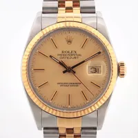 ロレックス デイトジャスト 16013 SS×YG AT シャンパン文字盤