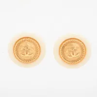 シャネル ココマーク GP×レジン イヤリング(両耳用) B18A アイボリー