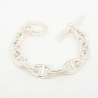 送料関税込みHERMES ヘラクレス ブレスレット★ABランク エルメス ヘラクレス ブレスレット 925 7.7g シルバー A1789174