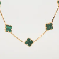 ヴァンクリーフ&アーペル ヴィンテージアルハンブラ 20P マラカイト 750(YG)