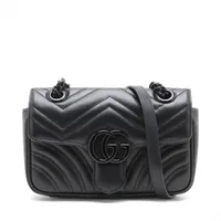 グッチ GGショルダーバッグ グッチ GGキャンバス キャンバス×レザー チェーンショルダー
