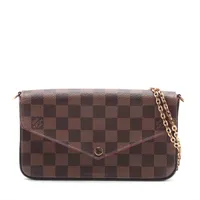 ルイ・ヴィトン ダミエ ポシェット フェリシー N63032 ブラウン