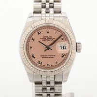 ロレックス デイトジャスト 179174 SS×WG AT ピンク文字盤