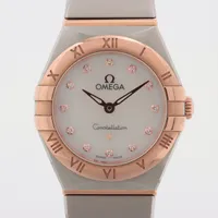 オメガ コンステレーション 131.20.25.60.55.001 PG×SS QZ シェル文字盤