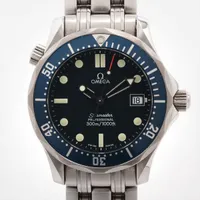 オメガ シーマスター SS QZ 青文字盤