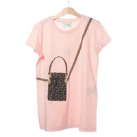 フェンディ ズッカ コットン Tシャツ ピンク