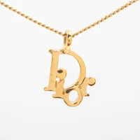 クリスチャンディオール Diorロゴ GP ネックレス ゴールド