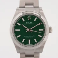 ロレックス オイスターパーペチュアル 277200 SS AT グリーン文字盤