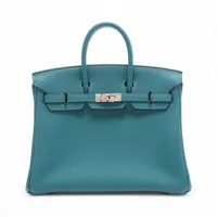 エルメス バーキン25 ルトゥルネ トゴ コバルト シルバー金具