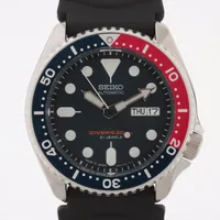 セイコー ネイビーボーイ SKX009J SS×ラバー AT 青文字盤