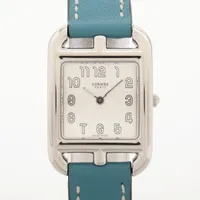 エルメス ケープコッド CC1.210a SS×革 QZ シルバー文字盤