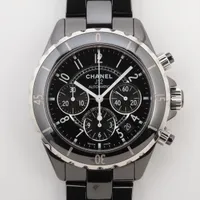 シャネル J12 H0940 SS×CE AT 黒文字盤