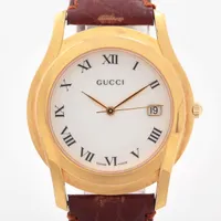 グッチ 5400M SS×革 QZ 白文字盤