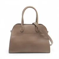 ザロウ ソフトマルゴー10 レザー 2WAYハンドバッグ ネイビー Aランク