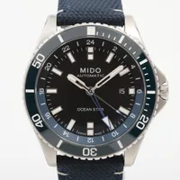 ミドー オーシャンスター GMT M026.629.17.051.00 SS×ナイロン AT 黒文字盤
