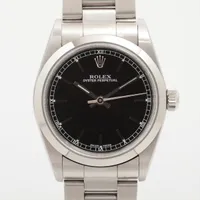 ロレックス オイスターパーペチュアル 77080 SS AT 黒文字盤