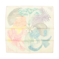 エルメス カレ90 Plumets et Panaches 羽根と羽飾り シルク スカーフ イエロー